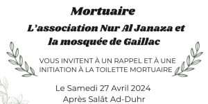 Initiation Toilette Mortuaire mosquée de Gaillac
