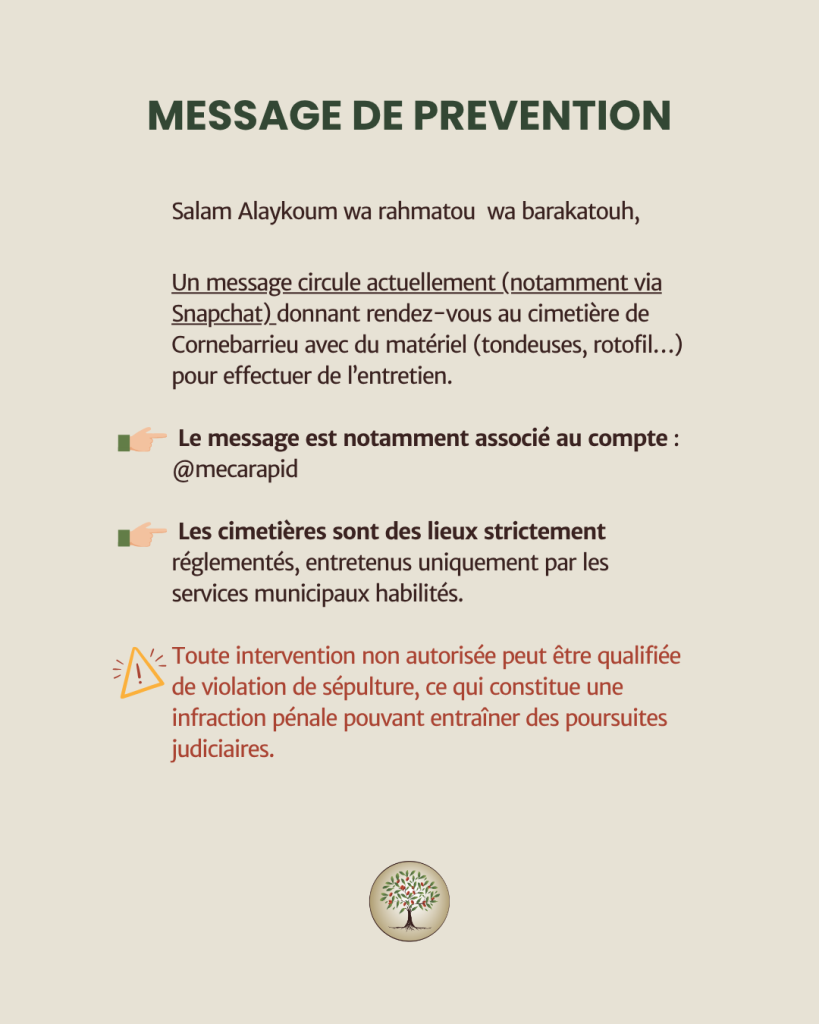 Message préventif nur al janaza